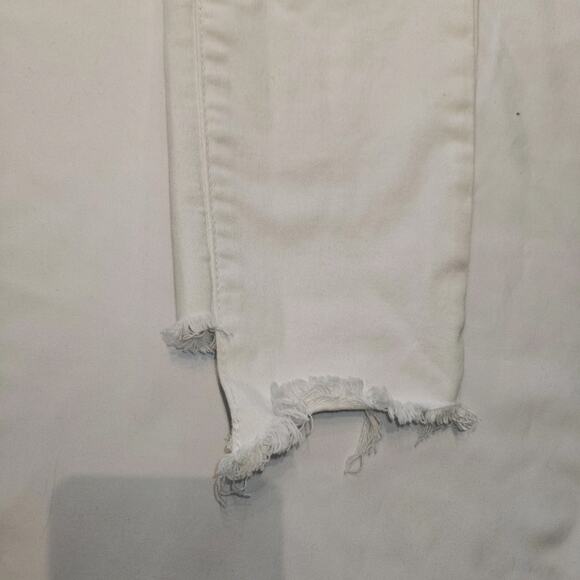 Articles of Society Jeans Women Size 27 White Distressed Mid Rise Frayed Hem - Picture 7 of 16